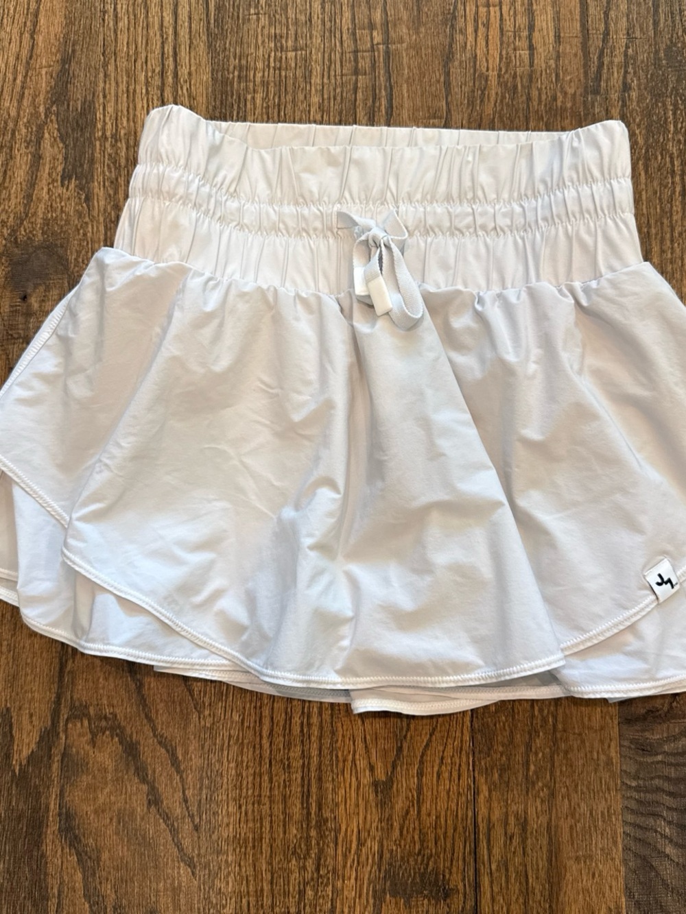 JoyLab White Layered Ruffle Skater Skirt with Drawstring